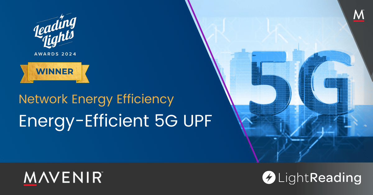 Mavenir’s Energy-Efficient 5G UPF Solution Wins Leading Lights Network Energy Efficiency Award